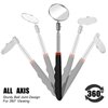 3 Pieces Telescoping Inspection Mirror Round Mirror Inspection Tool for Check The Condition of The Vehicle, Observe The Eyelashes, Mouth and Other Small Parts