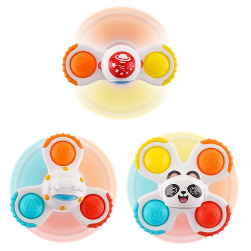 Hundredmore Suction Cup Spinner Toy for Baby 12-18Months, Bath Toys for Toddlers 1-3, Boys and Girls 1st Birthday Sensory Toys Gifts