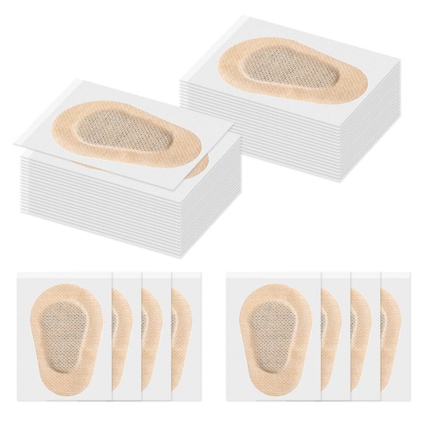Panitay 40 Pcs Adhesive Eye Patches, Eye Patches for Adults Eye Pad Disposable Eyepatch Latex Free Adhesive Bandages(3 x 2 Inch,Nude)