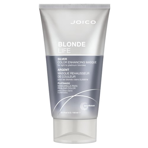Joico Blonde Life Color Enhancing Masque | For Blonde Hair | Color Depositing Treatment | Maintain Unique Blonde Tones | Fortified With Monoi & Tamanu Oil | Silver| 5.1 Fl Oz