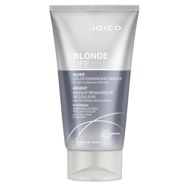 Joico Blonde Life Color Enhancing Masque | For Blonde Hair | Color Depositing Treatment | Maintain Unique Blonde Tones | Fortified With Monoi & Tamanu Oil | Silver| 5.1 Fl Oz