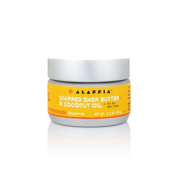 Alaffia Whipped Shea Butter & Coconut Oil, Unscented Travel 1.5 OZ