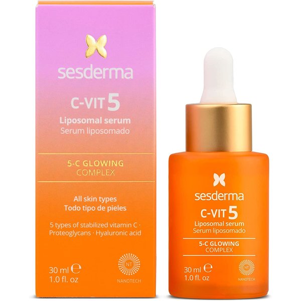 Sesderma C-VIT 5 Vtamins | Hydrated and Radiant Skin | Antioxidant Serum | Pigmentation | Professional Skincare 1.0 fl. Oz