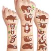 24 Sheets Sloth Temporary Tattoos, Birthday Decorations Sloth Party Favors