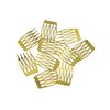 Metal Millinery or Veil Hair Comb 1" Wide - 10 Pieces (Gold)