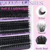 SLSXNL Lash Clusters Eyelash Extensions Volume 60D 80D 100D 10-18MM Eyelash Clusters D Curl Cluster Lashes 270pcs 10mm 12mm 14mm 16mm 18mm Thin Band Natural Eye False Eyelashes