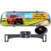 Backup Camera Mirror HD 1080P - Plug and Play Easy Set up Color Night Vision Rear View Mirror with License Plate Camera for Car Truck SUV Waterproof DIY Guide Lines AMTIFO A1