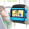 FANGOR Car Headrest Mount Holder, Tablet Holder for Kids in Back Seats, Anti-Slip Strap and Holding Net,Angle-Adjustable/Fits All 7 Inch to 12.9 Inch Tablets
