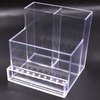 10 Holes Storage Box Display for Nail Drill Bit Files Acrylic Clear Holder Electric Machine Manicure Accessory - Transparent pink