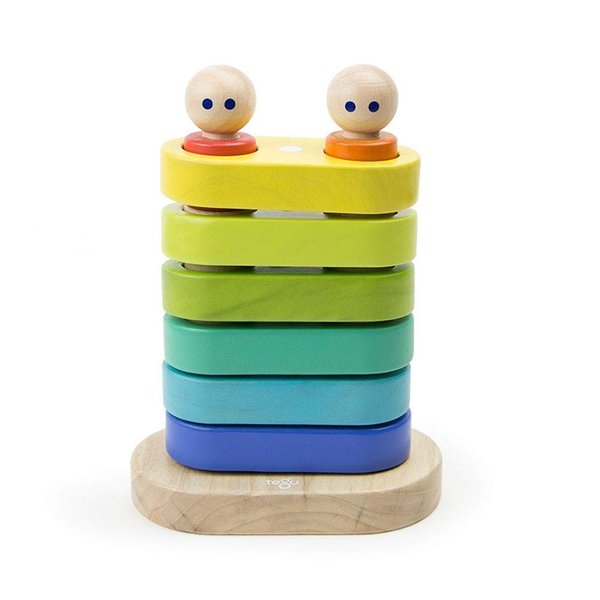 11 Piece Tegu Magnetic Floating Stacker Building Block Set, Rainbow
