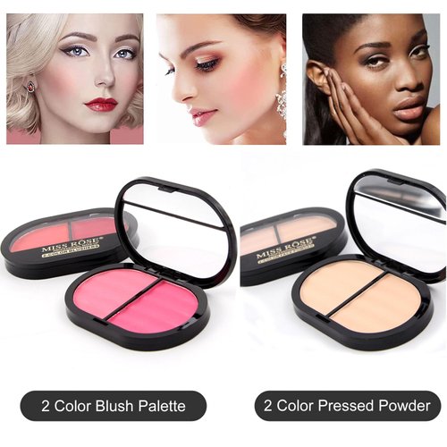 AOLIKOKO All in One Makeup Kit for Women - Full Professional Kit With Pressed Powder, Blush, Eyeliner, Eyeshadow, Mascara, Lip Gloss and Lipstick (Pink)
