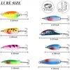 Fishing Spoons Lures Kit 30pcs Hard Metal Colorful Spinner Baits Casting Trolling Trout Spoon Fishing Lures for Bass Salmon Pike Walleye