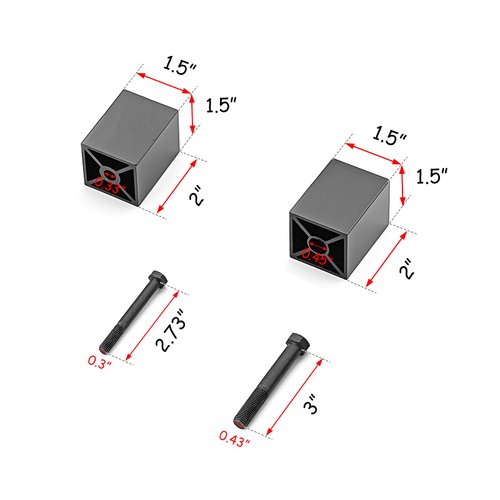 WSays Front Seat 2'' Riser Lift Kit Compatible with Jeep Wrangler TJ 1997-2006