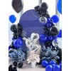 FOTIOMRG 110pcs Royal Blue Balloon Garland Arch Kit, 18 12 10 5 inch Royal Blue Latex Balloons Different Sizes Pack for Birthday Graduation Baby Shower Baseball Nautical Wedding Party Decorations