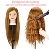 SZCY LLC Mannequin Head with Hair 80% Human Hair Straight 24-26" Doll Head with Hair Cosmetology Mannequin Head Human Hair for Hairdresser with Clamp Holder and Tools