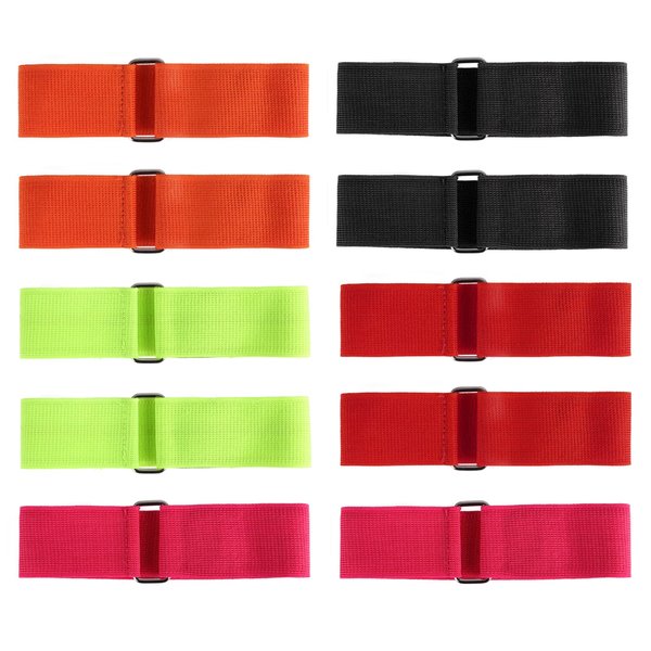 Hooqict 10Pcs 3 Legged Race Bands Outdoor Party Group Game for Kid Adult Three Legged Race Birthday Party Carnival Field Day Relay Race Game Gym Class Team Building Game Supplies Family Fun Activity