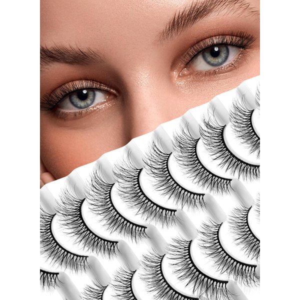 sawkit Classic Lash Extensions 6-14mm Fake Eyelashes – Luxurious Natural Mink Lashes Eyelash Extensions – Comfortable and Easy to Apply – High-End Fiber Lashes for Superior Volume