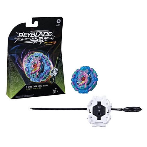 Beyblade Burst Pro Series Poison Cobra Spinning Top Starter Pack - Defense Type Battling Game Top with Launcher Toy