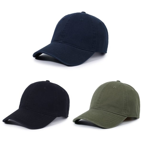 kozinu Unisex Cotton Baseball Cap Plain Blank Dad Hat Adjustable Vintage Solid Hat