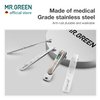 MR.GREEN Portable Manicure Sets Pedicure kits Stainless Steel Nail Clippers Tool Travel Grooming Case Nail Scissors Gift Box (Mr-6102)