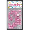 DONNA Jumbo Stripe Plastic Hair Beads, DIY Hair Braiding Plastic Beads for Braid Hair 1pc Quick Beaders for Kids Hair Braids, 1PC Light Pink Color