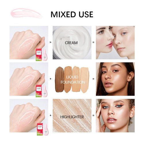 2Pcs Watermelon Niacinamide Face Moisturize Serum,Lightweight Facial Glow Serum & Priming Liquid Highlighter.(120ML)