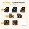 I Tip Hair Extensions Human Hair 22 Inch Black Hair Extensions I Tip Real Human Hair 50g 50s/Pack Full Head Keratin Bond Hair Extensions I Tip Natural Black Extensions for Women