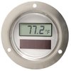Miljoco CD2036 Digital Thermometer, Solar Powered Display, Flush Mount, -50 to 70 Degrees C, 0.1 Degree Resolution, LCD, Indoor Use