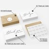 GIFTSFARM Thank You Cards with Kraft Envelopes & Stickers, 5 x 3.75 Inch Minimalist Design, 100-Pack, White
