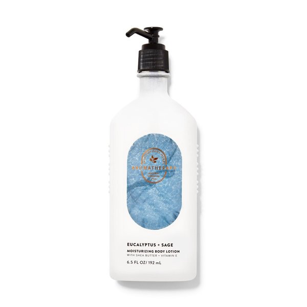 Bath and Body Works Aromatherapy Eucalyptus & Sage Body Lotion with Natural Essential Oils 6.5 Fluid Ounce (Eucalyptus & Sage)
