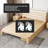 Bitray Wood Bed Plates Wood Bed Rail Hook Plates for Bed Frame Bracket Headboard Footboard Replacement - 4pcs
