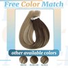 Ve Sunny Tape in Ombre Hair Extensions Brown Blonde Tape in Extensions Human Hair Invisible Tape in Hair Extensions Real Human Hair Dark Brown Ombre Golden Blonde Mix Platinum Blonde 20pcs 50g 20in