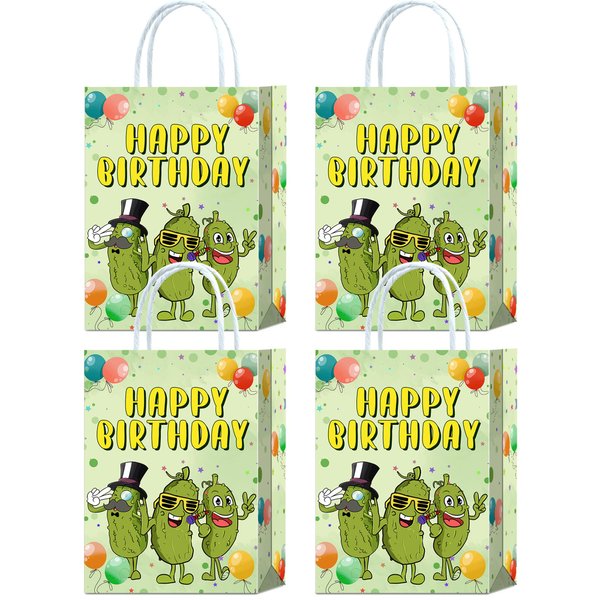 YanZonic 16 Pcs Pickle Party Decorations Bags - Funny Pickle Party Favor Bags for Pickle Birthday Party Decorations, Pickle Party Favors and Pickle Themed Gifts