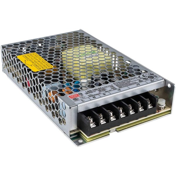 Mean Well LRS-150-24 Switching Power Supply, Single Output, 24V, 6.5A, 156W, 6.26" L x 3.82" W x 1.18" H