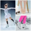 Toulite 12 Pairs Winter Figure Skating Socks for Women Men Kids Ice Skating Socks Solid Color Roller Skate Socks Dance Light Opaque Footed Skate Socks(Colorful)