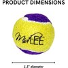 Midlee Squeaky Mini Tennis Ball for Dogs 1.5"- Pack of 12 (Yellow/Purple)- Pet Fetch Small Squeaker Interactive Squeaking Dog Toy