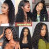 Jasperel Deep Wave Closure Wig Human Hair 4x4 Transparent Lace Front Wigs for Black Women 150% Density Wet and Wavy Glueless Wigs Human Hair Pre Plucked Bleach Knots Natural Color 22 Inch