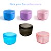 Uouovo 2022 Upgraded Denture Bath Box Cup, No-Leak Denture case, Retainer Cleaning Box, Complete Clean Care for Dentures, Clear Braces, Mouth Guard, Night Guard & Retainers (purple)