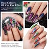 MIZHSE 9D Cat Eye Gel Nail Polish: Magnetic Gel Polish Set 10ml 6 Colors with 2 Magnet Sticks, Chameleon Magic Galaxy Shiny Effect Cateye Nail Gel Soak off Nail Art Gift for Ladies