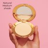 MCoBeauty Miracle Flawless Pressed Powder, Natural Medium Shade, Oil-Control, Soft-Focus Finish with Hydrating Rose Flower Extract & Sweet Almond Oil, Vegan, Cruelty Free Cosmetics