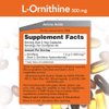 NOW Foods Supplements, L-Ornithine (L-Ornithine Hydrochloride) 500 mg, Amino Acid, 120 Veg Capsules