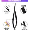 Cross Edge Spring Scissors 5 Inch straight Stainless Steel Precision Eyebrow & Eyelash Shaping & Trimming Scissor, Snips Squeeze Scissors, Embroidery, Knitting Micro Tip Craft Scissors (Black)
