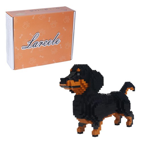 Larcele Micro Building Blocks Animal Set, DIY Mini 3D Building Toy Bricks,836 Pieces KLJM-05(Dachshund)