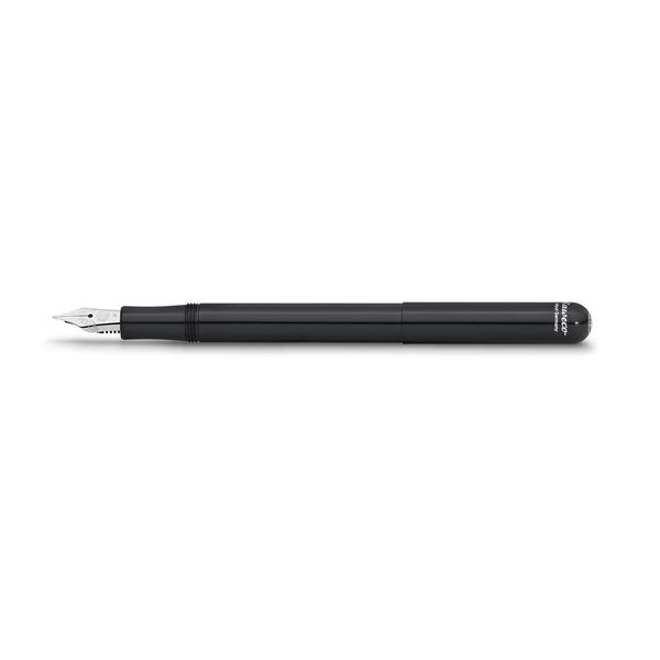 Kaweco LILIPUT Fountain Pen Black I Premium Aluminium Fountain Pen for Ink Cartridges I Exclusive Fountain Pen 12.5 cm I Nib: M (Medium)
