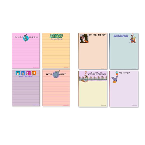 Stonehouse Collection Funny Adult Note Pad Assorted Pack - 8 Funny Notepads - Great Gift Idea