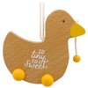Hallmark Baby's 1st Christmas Duck Pull Toy Wood Ornament Family