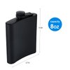 GADIEDIE2 pcs Hip Flask for Liquor for Men Matte Black Stainless Steel Leakproof and Funnel, with Never-Lose Metal Cap, Drinking Flasks for Wedding Party Gift Outdoor Activities, 8 Oz