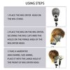 Maxsirui Wig Head Stand Fresh Wig Holder with Mannequin Head for Drying and Styling Hair Wig Scalp Cap Net Wig Dryer Head with Holes