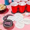 Prezey Dare Pong - Drinking Game for Adults, Bachelorette Party Games, Adult Party Games - Full Beer Pong Set and 50 Coasters with Dares - Perfect for Couples Games, Girls Night Games