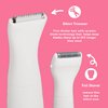 Clio PALMPERFECT Pro Series Bikini Trimmer for Women - Includes Foil Shaver and Exfoliating Brush Head - Cordless Hair Removal Electric Razor